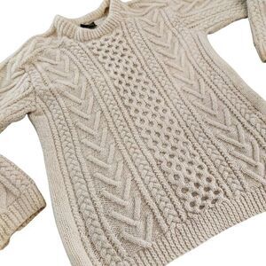 Vintage Gaeltarra Wool Sweater Mens 40 Medium Womens Large Ireland Fisherman Cab